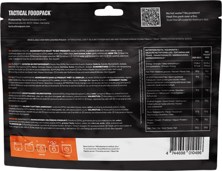 Produktbild Tactical Foodpack BIG Mushroom Risotto 140g (140 g)