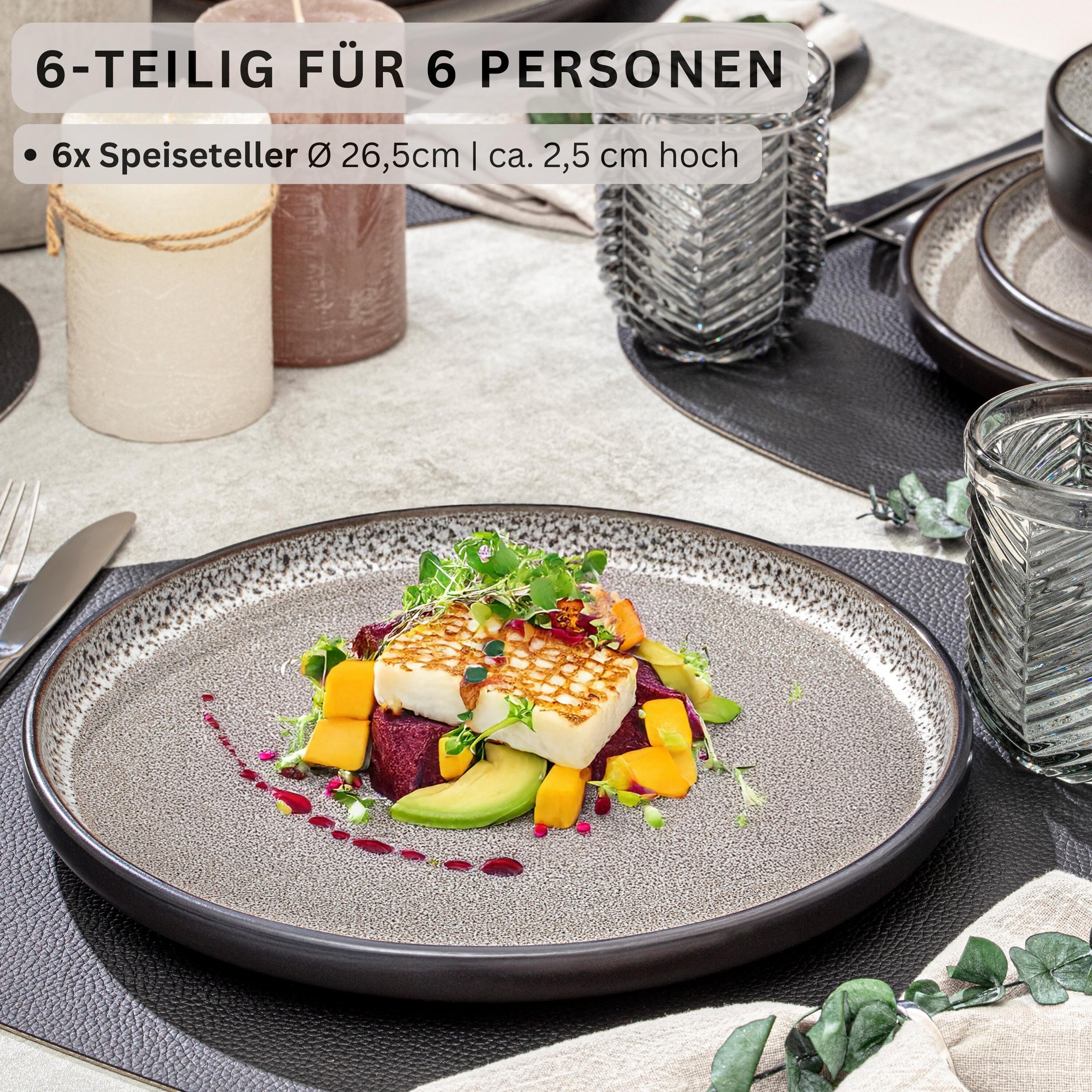 Thumbnail - Sänger Speiseteller Set Luxor, Teller, Braun