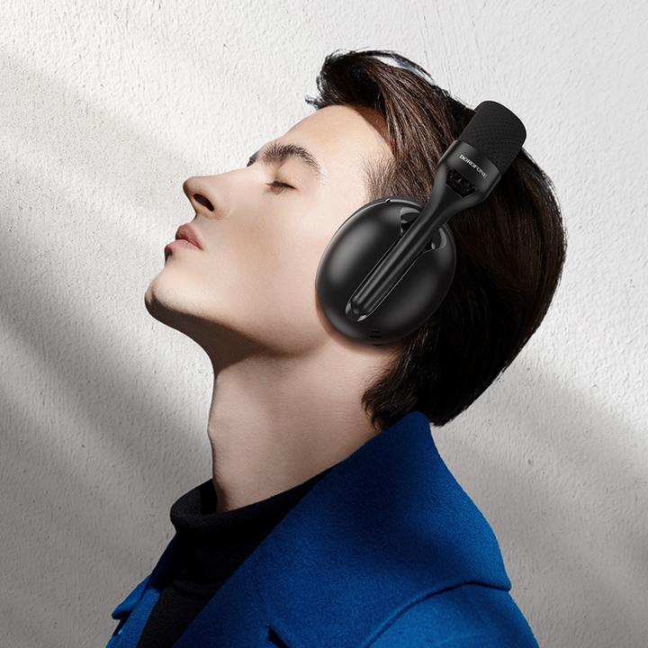 Immagine prodotto Borofone Over-Ear-Kopfhörer BO30 Magic Bluetooth mit Mikrofon schwarz (32 h, Senza fili)
