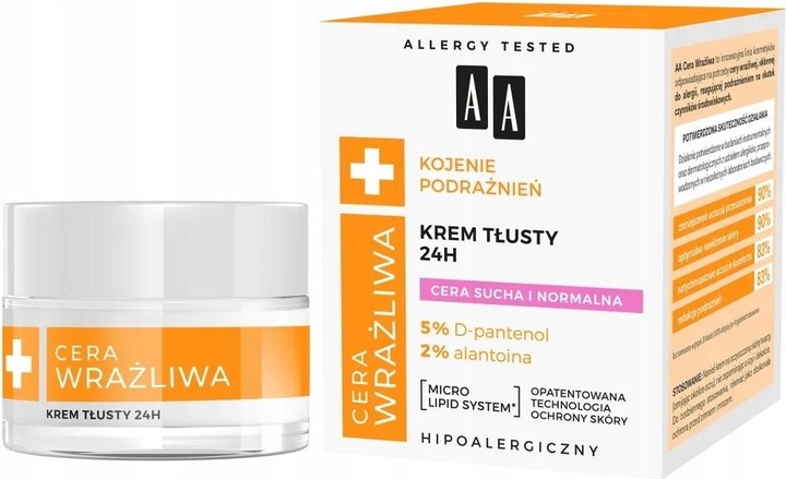 Immagine prodotto Oceanic Aa Sensitive Skin Crema Lenitiva Irritazioni Grasse 24H Per Pelli Secche e Normali 50Ml (50 ml, Crema 24h)