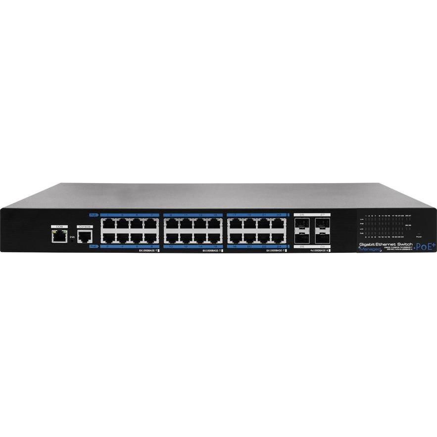 Thumbnail - Abus ITAC10130 24-Port PoE Gigabit Switc Managed (24 Ports), Netzwerk Switch, Schwarz