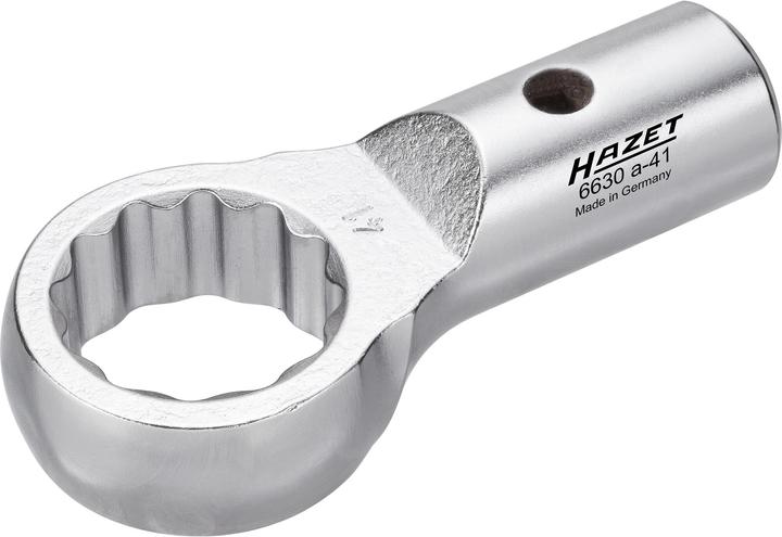 Produktbild HAZET Aufsteck-Ringschlüssel 6630A-41 ∙ Rundaufnahme ⌀ 21 / 26 mm ∙ Aussen Doppel-Sechskant Profil ∙…