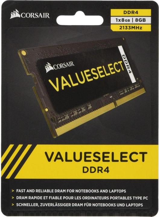 Immagine prodotto Corsair selezionare il valore (1 x 8GB, 2133 MHz, DDR4-RAM, SO-DIMM)