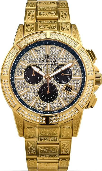Immagine prodotto Louis XVI LXVI1126 Majeste Iced Out Cronografo Uomo 43mm 5ATM (Cronografo, 43 mm)
