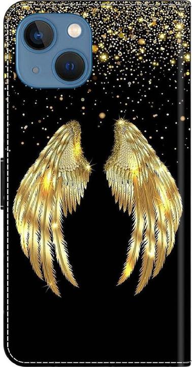 Actual product image Art iPhone 15 Book Case with Card Pocket Wings (Apple iPhone 15)
