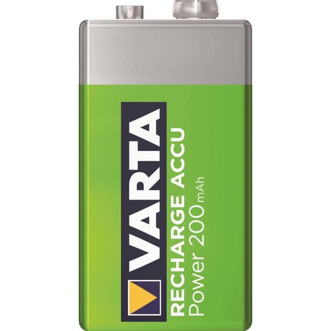 Varta POWER Akku E-Block 9V 56722200mAhKartonware Tray56722101111 - Akku - 9V-Block (20 Stk., 9V Block, 200 mAh) (56722101111)