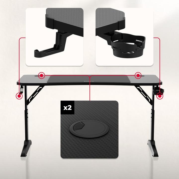 Image du produit Huzaro Biurko gamingowe Hero 3.6 Black