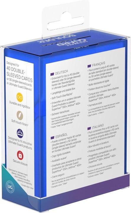 Productafbeelding Ultimate Guard Kaartdoos Boulder Deck Case Standaardmaat 40+ Saffier