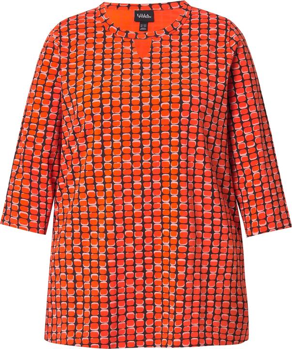 Produktbild Ulla Popken Shirt, grafischer Druck, A-Linie, Rundhals, 3/4-Arm (58)