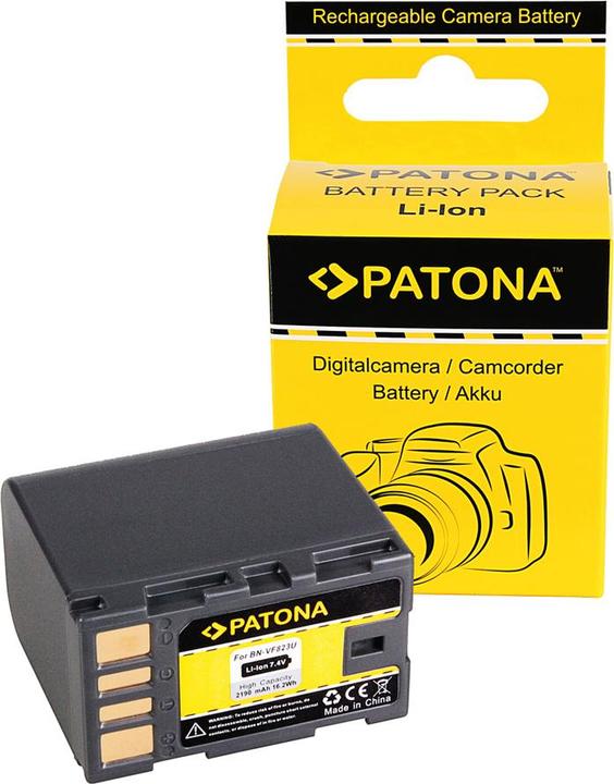 Actual product image Patona Battery f. JVC BN-VF823U BN-VF808 BN-VF808U BN-VF815 BN-VF815U (Camera battery)