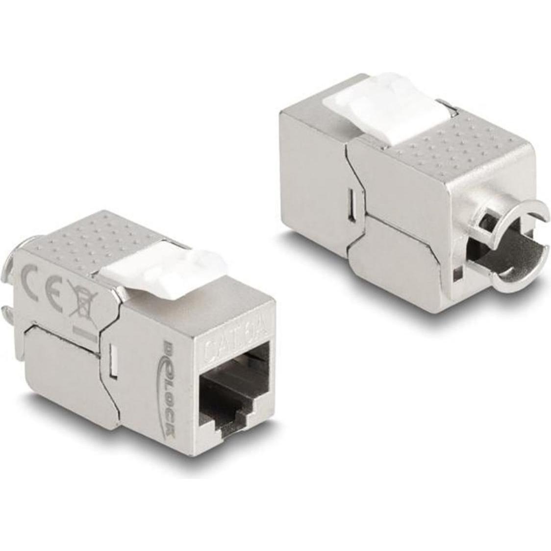Delock Keystone Modul RJ45 Buchse zu LSA Cat.6A Slim werkzeu (Keystone Modul), Netzwerk Zubehör