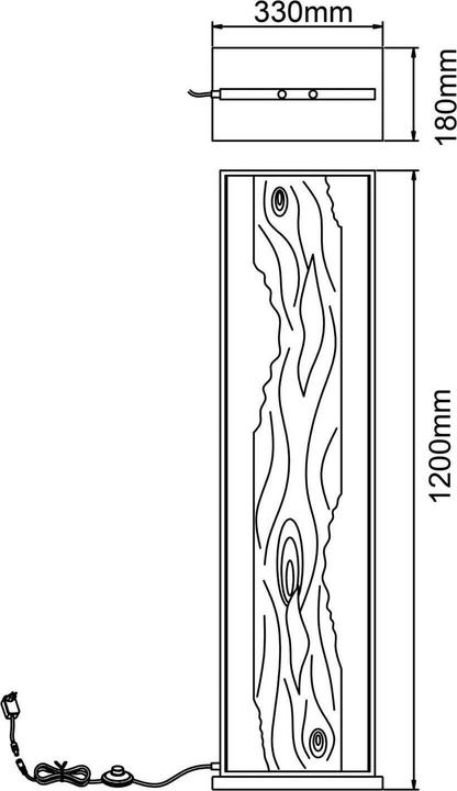 Productafbeelding Brilliant Chaumont LED Vloerlamp 80cm zwart/hout (2300 lm)