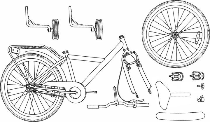 Produktbild vidaXL Kinderfahrrad (14")