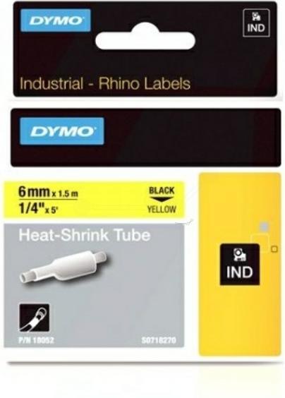 Produktbild Dymo Rhino Heissschrumpfschlauch, gelb (0.60 cm, Gelb)