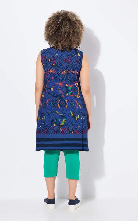 Produktbild Ulla Popken Jerseykleid, bedruckt, A-Linie, Rundhals, ärmellos (60)