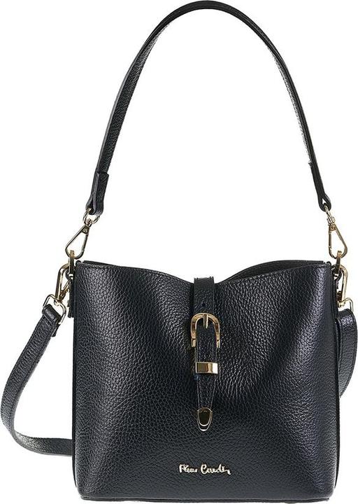 Actual product image Pierre Cardin **Damen Umhängetasche Made In Italy - Modell Valeria Elite - 100% Leder** - 22.0 X 19.5 X 10.5 Cm