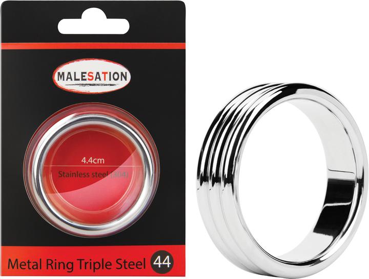 Actual product image Malesation Metal ring Triple 44 (4.40 cm)