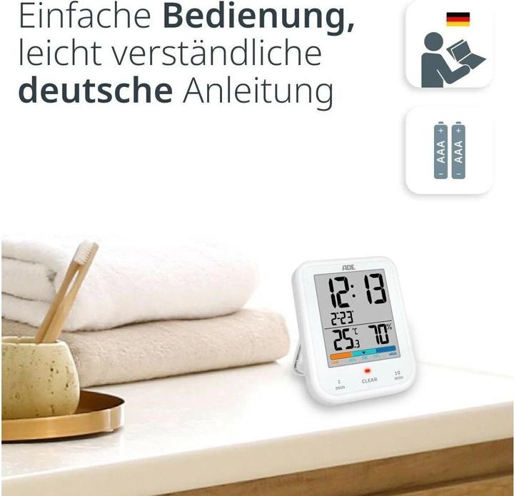 Produktbild ADE Funkuhr Weiss