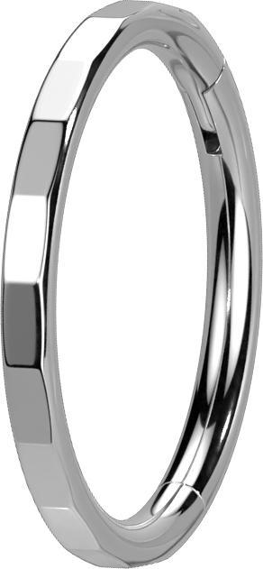 Actual product image Star Piercing Micro segment ring hinged silver edges broken (without brass, Titanium)