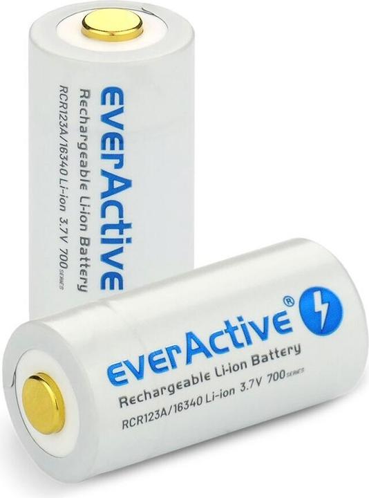 Actual product image Everactive 16340 / RCR123A 3.7V 700 mAh - Rechargeable battery (1 pcs., 16340, 650 mAh)
