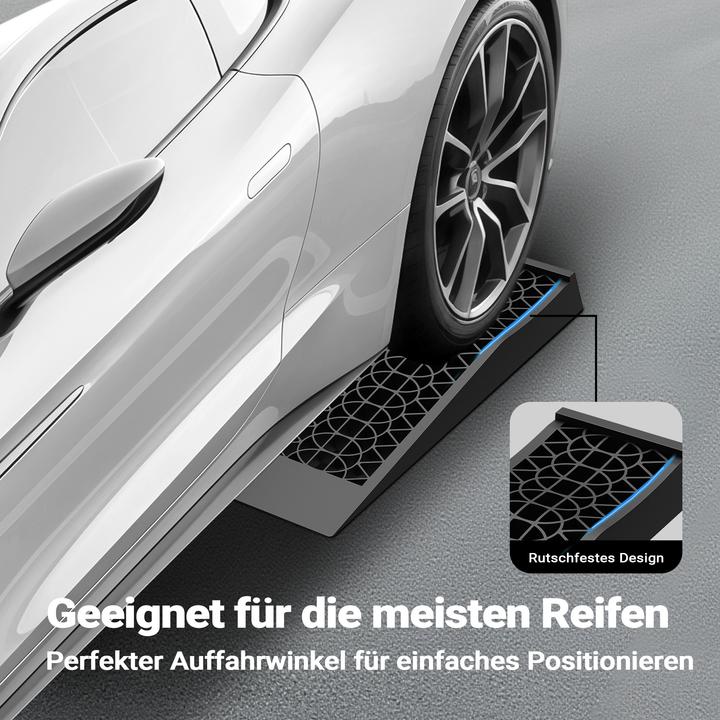 Actual product image Wiltec Auffahrrampe 2er Set 5t Traglast Autorampen PP Unterlegkeile 70x20x7,8cm