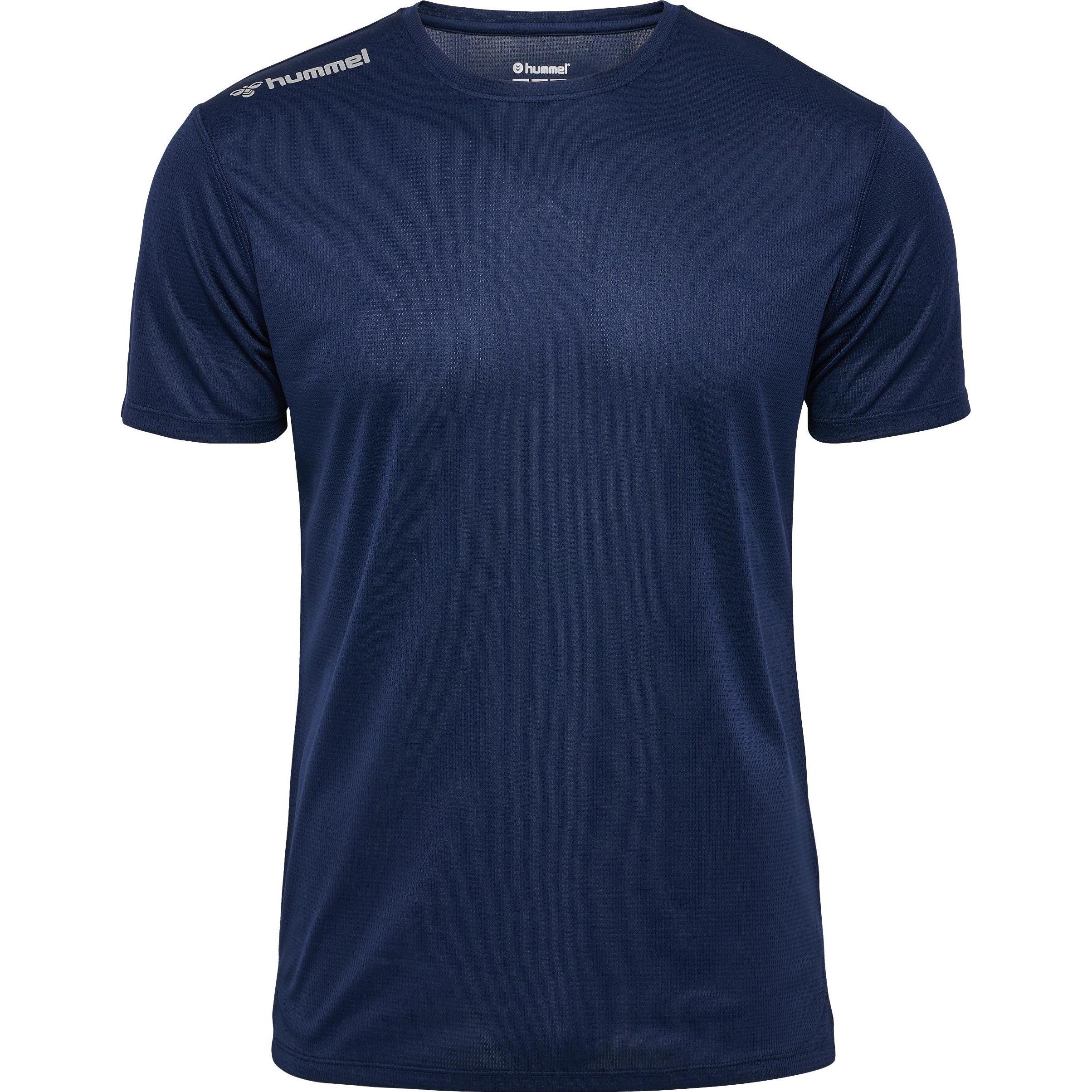 hummel, Herren, Sportshirt, hmlRUN JERSEY S/S (M), Blau, M