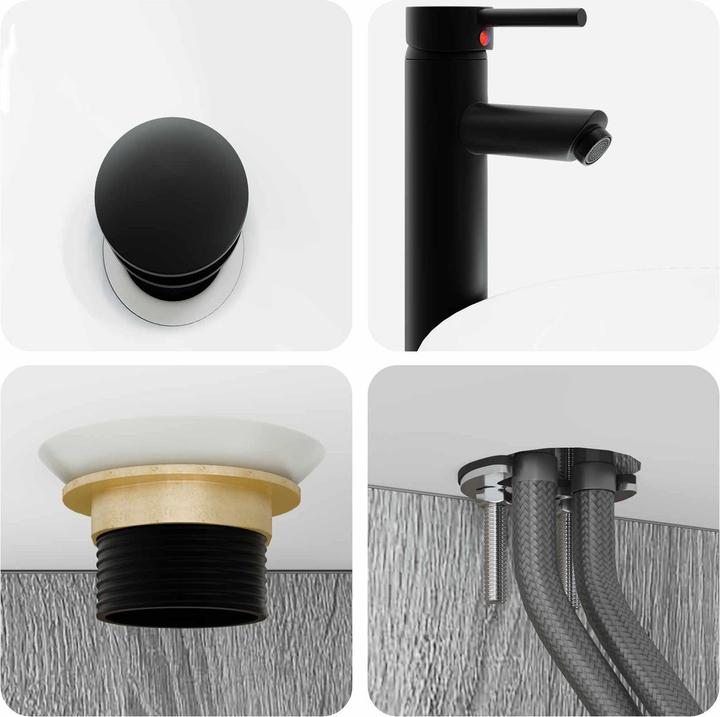 Actual product image vidaXL Wandmontiertes Waschbecken (405 mm, 410 mm)