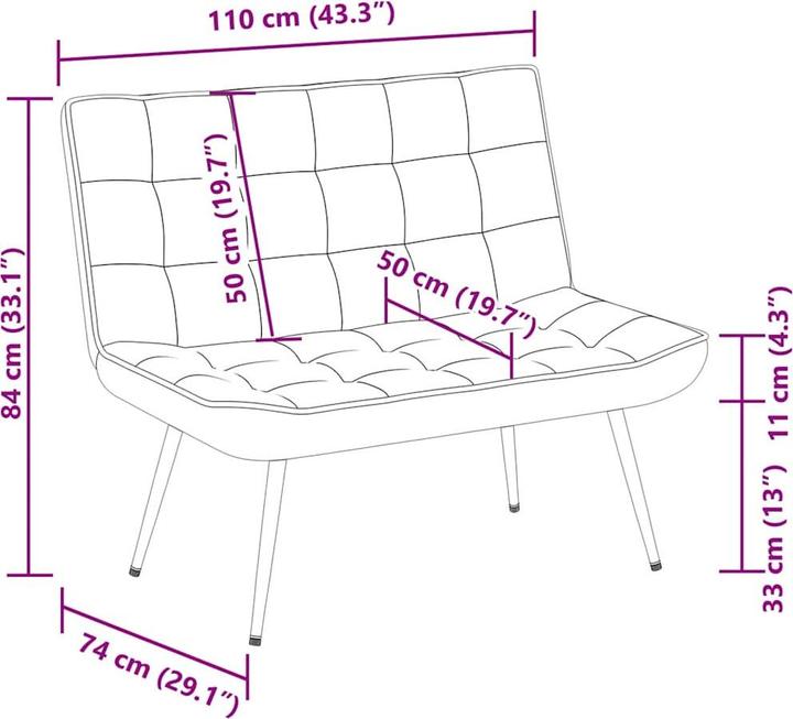 Image du produit vidaXL Sitzbank (110 cm)