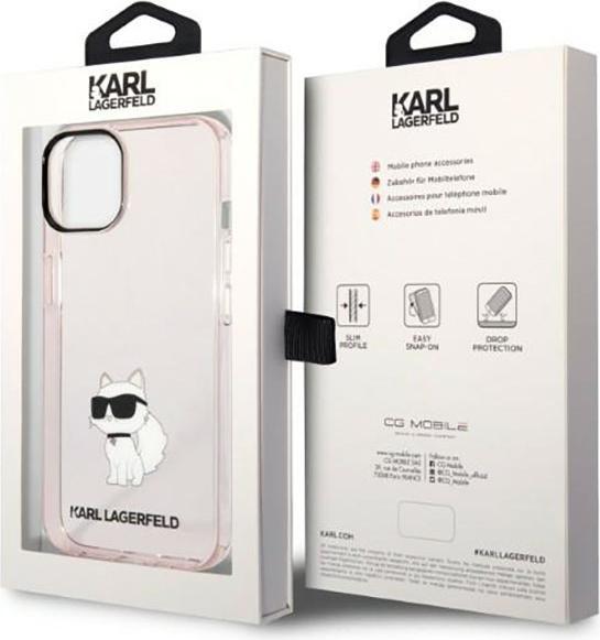 Produktbild Karl Lagerfeld KLHCP14SHNCHTCP iPhone 14 6,1" ró?owy/pink hardcase Ikonik Choupette (Apple iPhone 14)