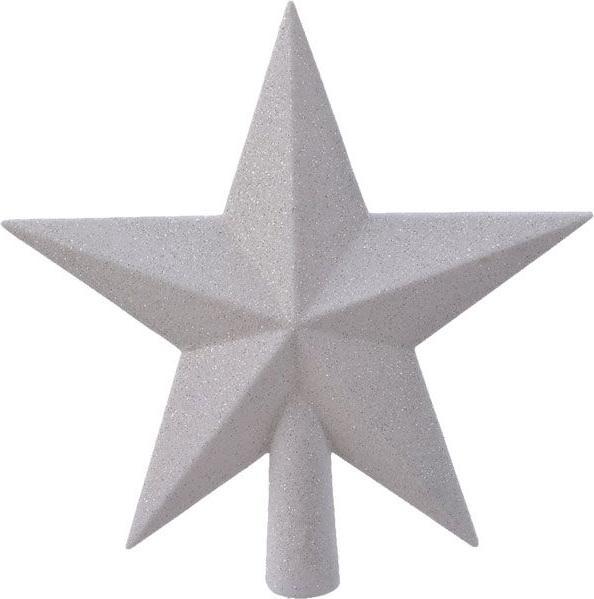 Decoris Tree Topper Star Plastic Glitter