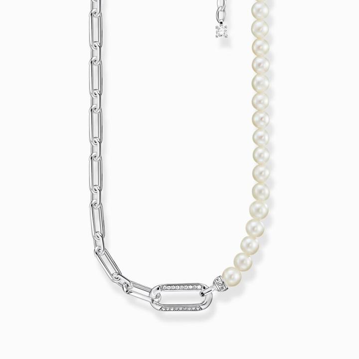 Immagine prodotto Thomas Sabo Collana link e perle argento (Argento 925, Annerito, 40 - 45 cm)