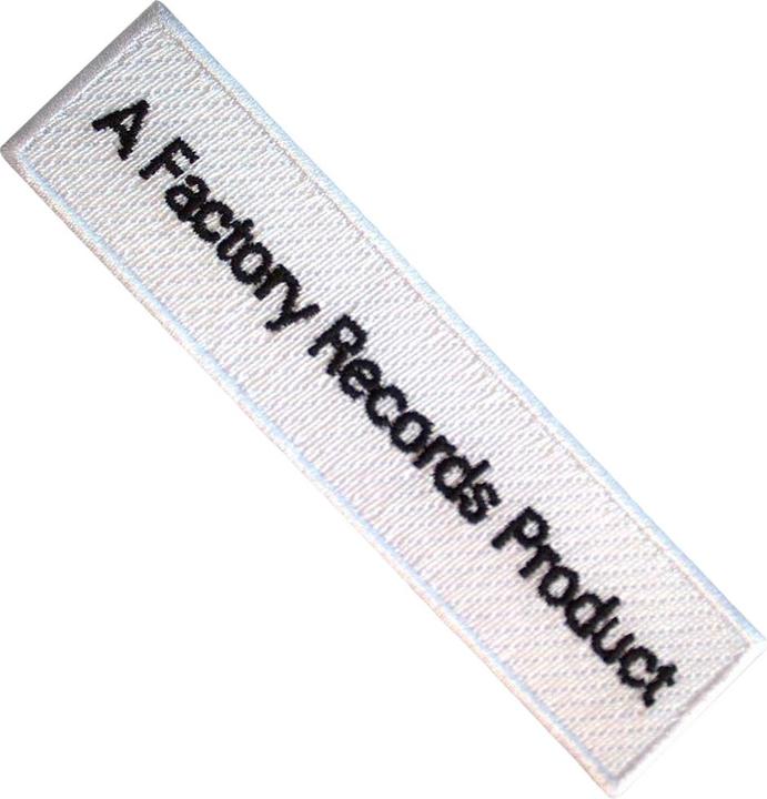 Actual product image Joy Division Factory Records Woven Iron On Patch (10 x 2.50 cm)