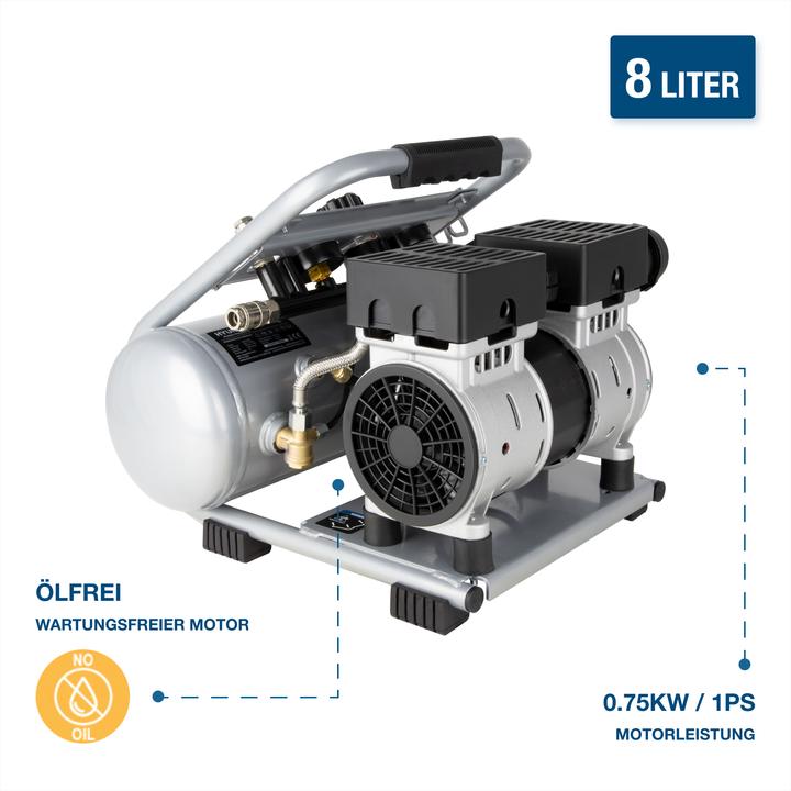 Produktbild Hyundai Silent Kompressor SAC75008 (9 Bar, 8 l)