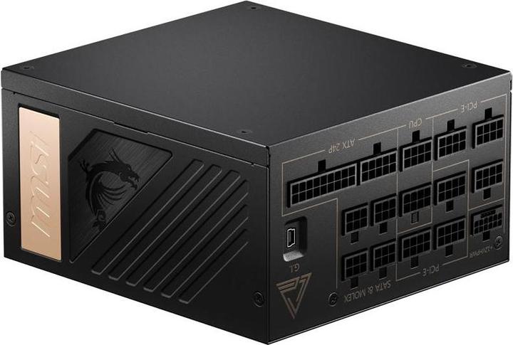 Productafbeelding MSI MEG Ai1300P PCIE5 voeding 1300W 306-7ZP4A11-CE0 retail (1300 W)