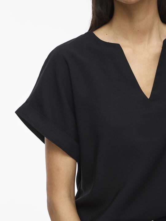 Produktbild Vila VIMARLEE Split Neck Oberteil mit kurzen Ärmeln (36)