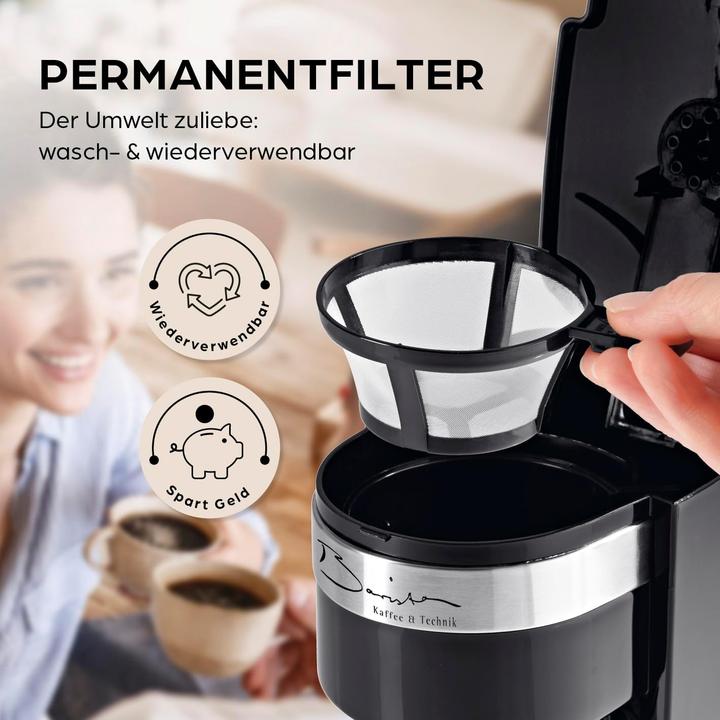 Produktbild Vedia Barista Kaffeemaschine Single, mit Permanentfilter und To-go-Becher
