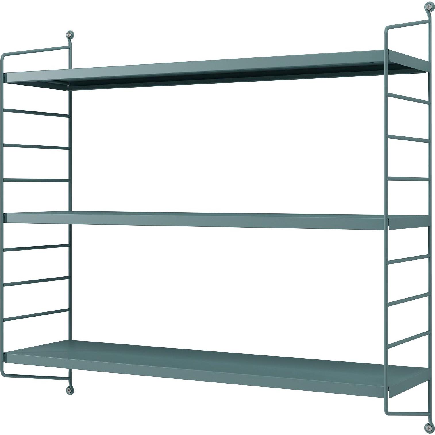 En.Casa, Regal, Modulares Wandregal Strängnäs 2er Set Graublau