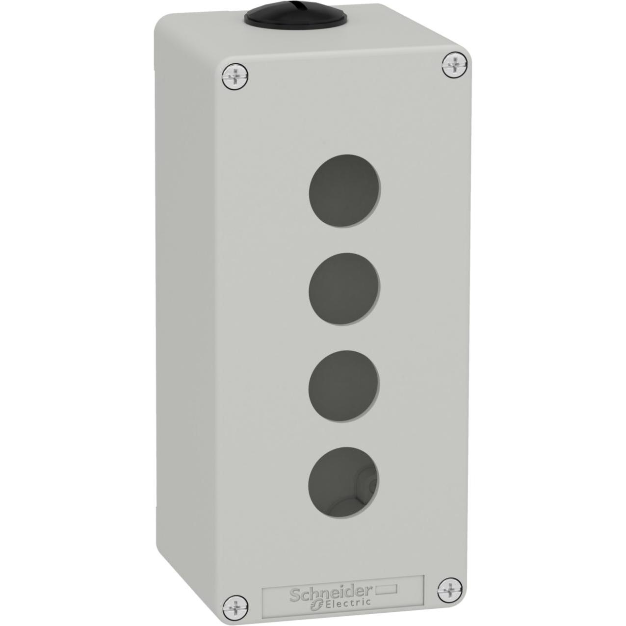 Schneider Electric XAPD3504 Leergehäuse XAP Metall grau für 4x22mm - CSA (Gehäuse), Elektronikzubehör + Gehäuse, Grau