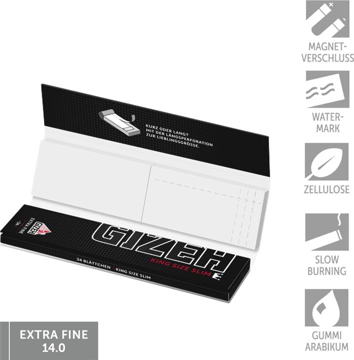 Image du produit Gizeh Black King Size Slim + Tips