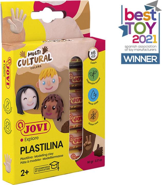 Actual product image Jovi Plasticine PLASTILINA assorted colours, 6 colours 15.0 g each