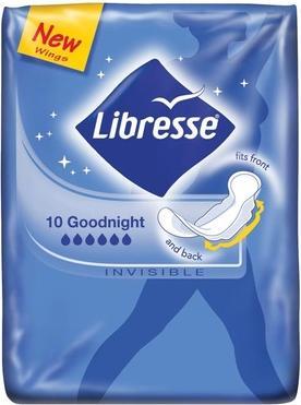 Actual product image Libresse Ultra Thin Goodnight Wings 10 Pieces (10 x)