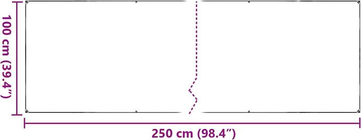 Produktbild vidaXL Planen (2.50 x 1 m)