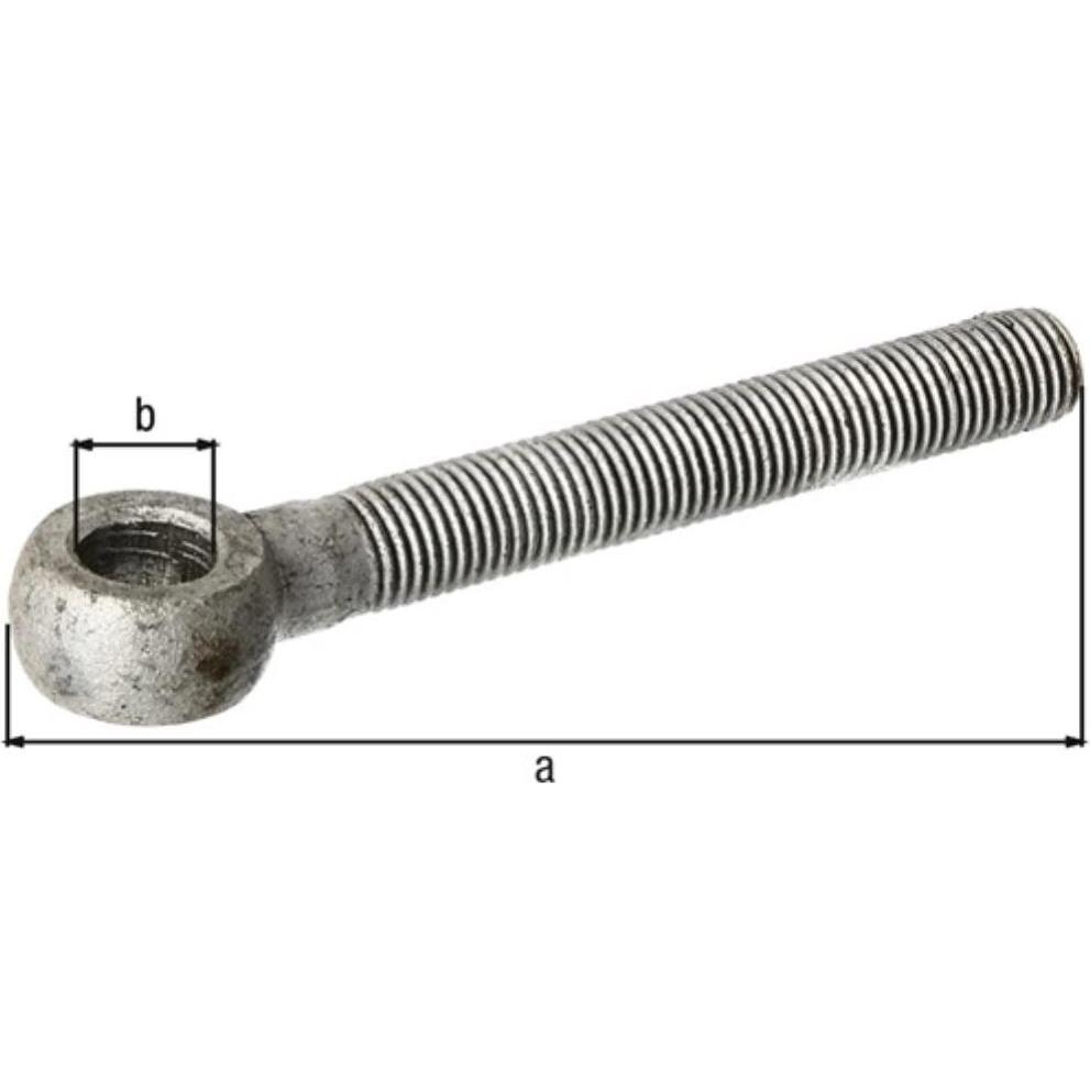 GAH, Türbeschlag + Scharnier, Augenschrauben M20 Länge 150 mm 18 mm