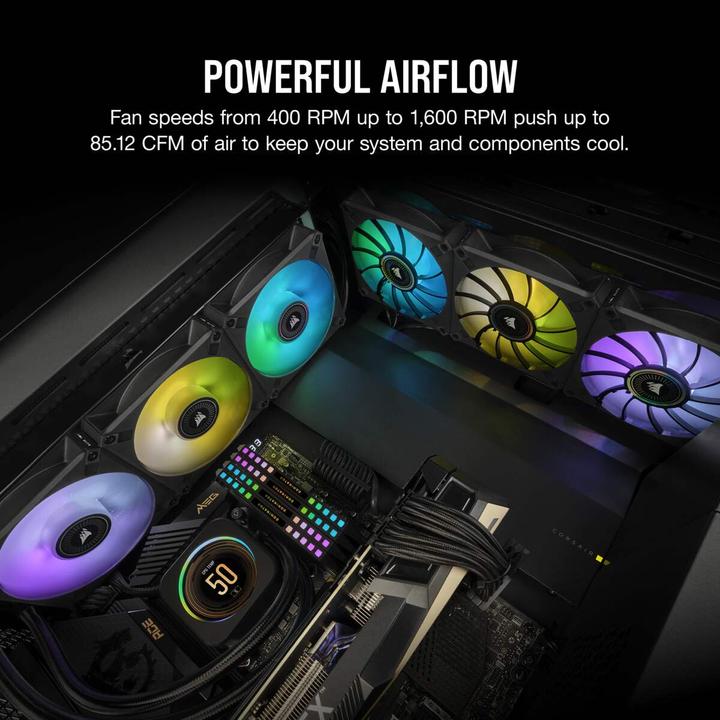 Actual product image Corsair ML140 RGB ELITE (140 mm, 1 x)
