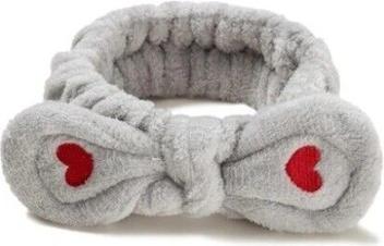 Actual product image Ecarla Cosmetic Headband With Hearts Grey