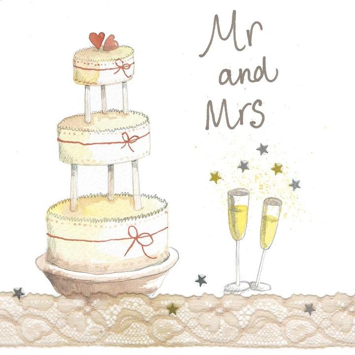 Alex Clark Art Hochzeitskarte S29 Herr und Frau