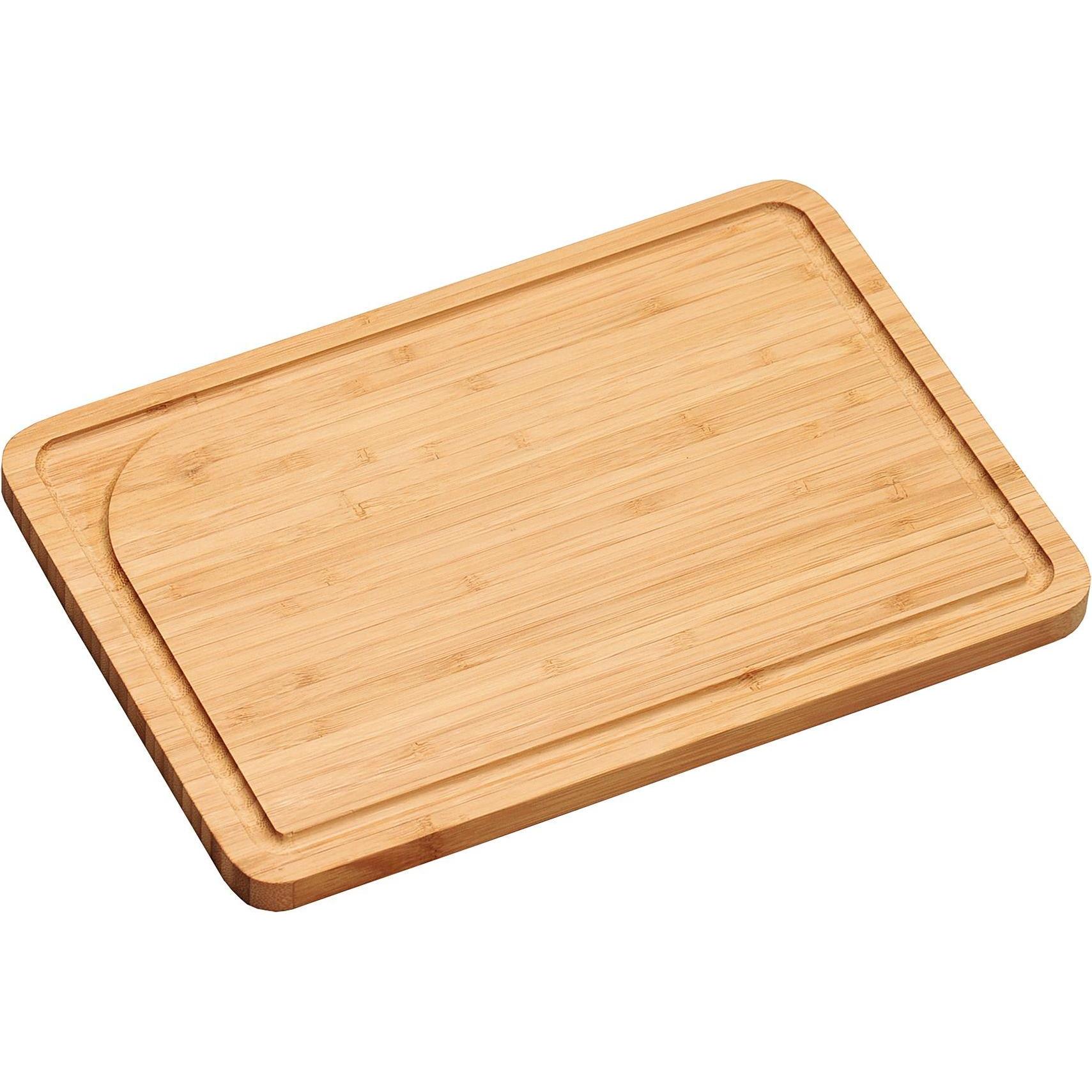 Kesper Bambus Schneidebrett mit Saftrille S, Schneidebrett, Braun