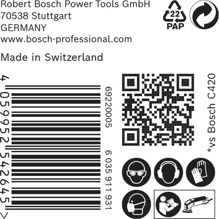 Actual product image Bosch Professional Zubehör Expert C470 Sandpaper for Delta Sander, 93 mm, G 40, 50 pieces (40)