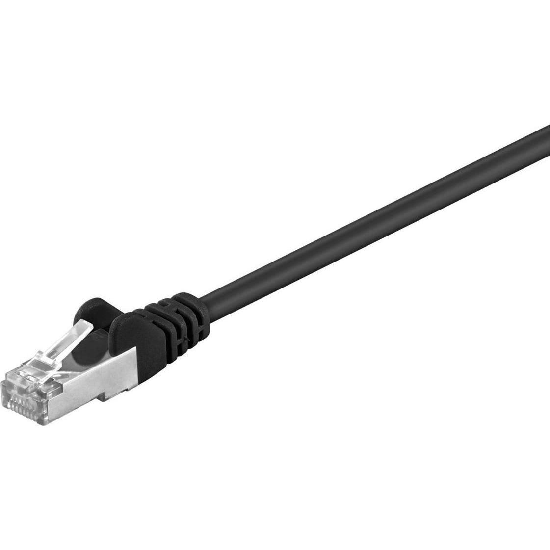 Goobay CAT 5e Patchkabel, F/UTP, Schwarz, 20 m (F/UTP, CAT5e, 20 m), Netzwerkkabel