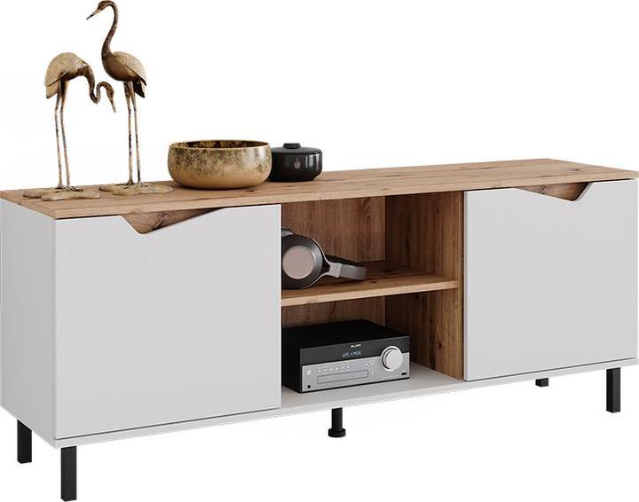 Image du produit Vichy Lowboard Marelle, Weiss/Artisan/Artisan, 150 x 60 cm mit 2 Türen